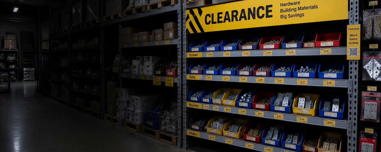 Clearance hardware at low prices